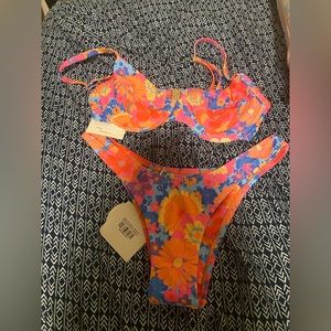 Kulani Kini Sapphire Sun Ditzy top and Vintage V bottom